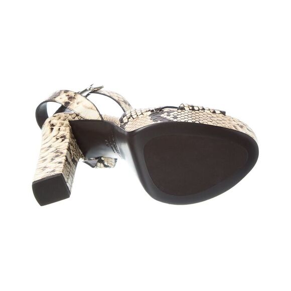 Michael Kors Cannon Runway Python-Embossed Leather Platform Sandal, Brown - Picture 4 of 5